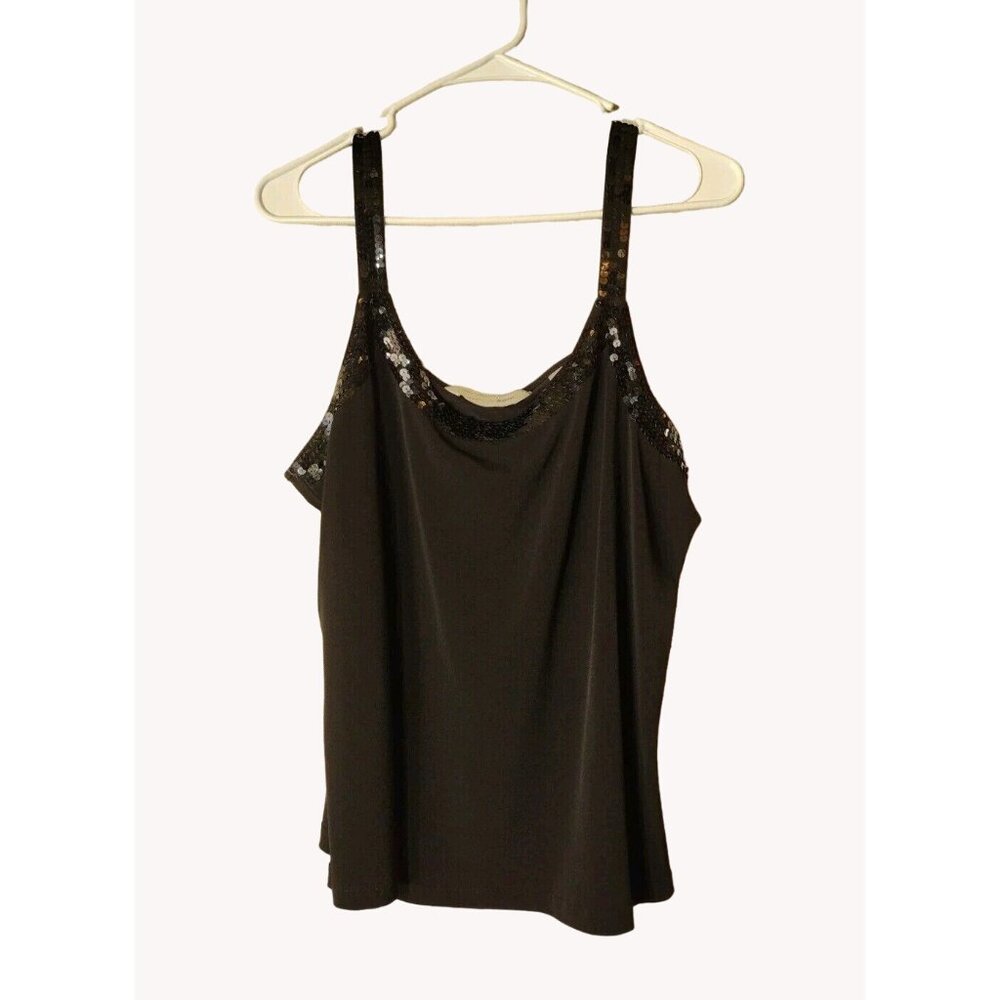 Soft By Avenue Top Womens 18 Sequin Camisole Party Holidays